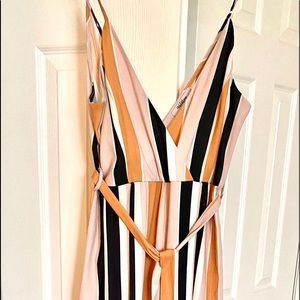 Long strips jumpsuit